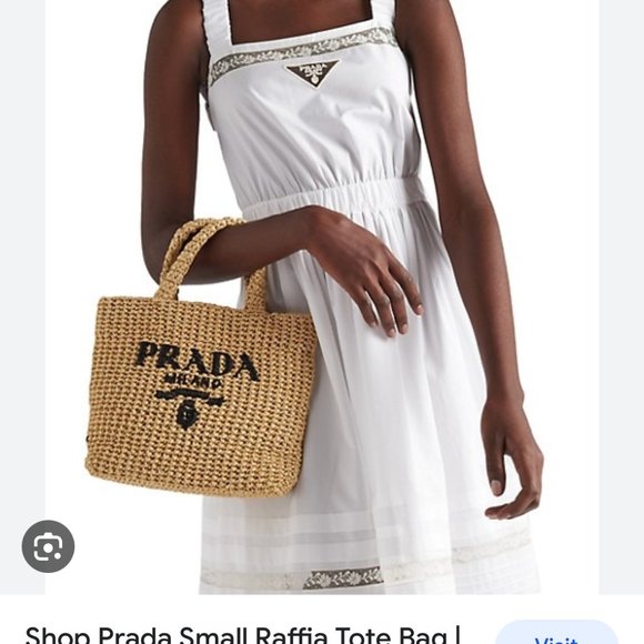 Prada Small Raffia Tote Bag_ NEVER WORN - Picture 2 of 4